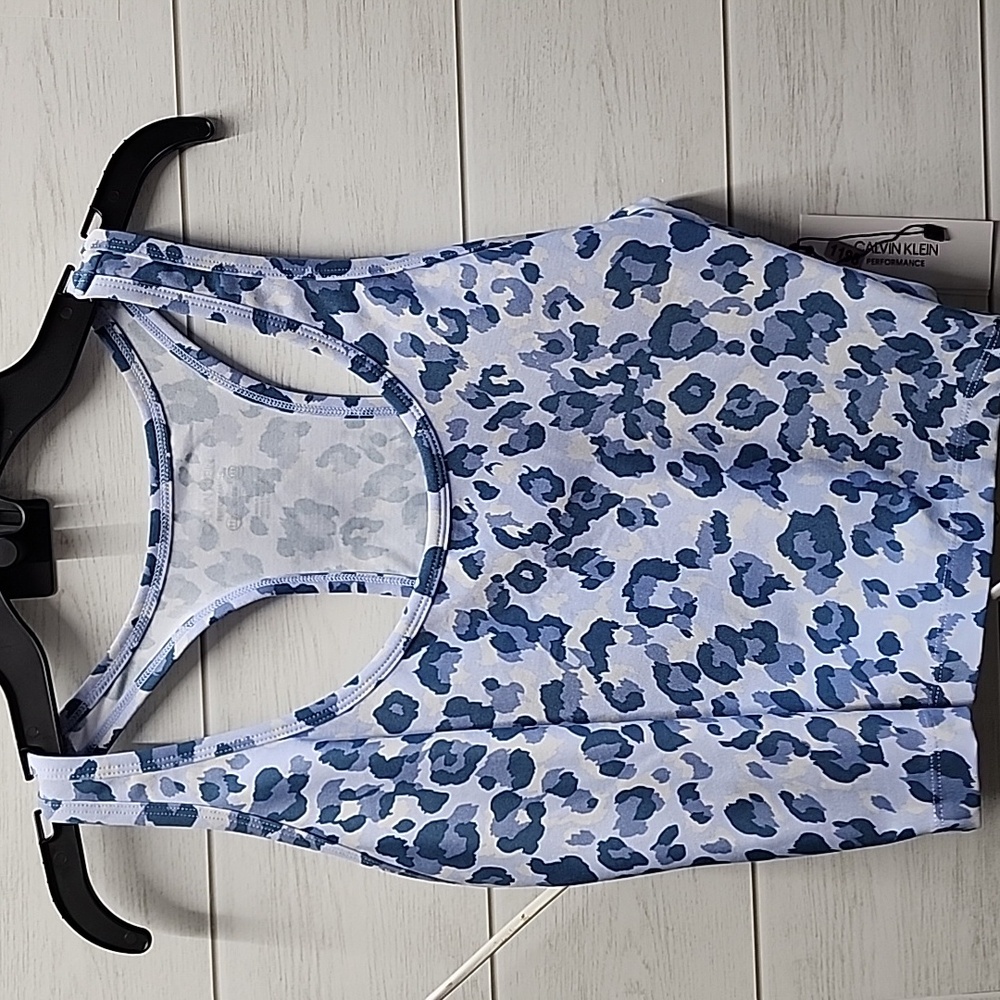 NWT Calvin Klein Blue Patterned Women's Tank Top